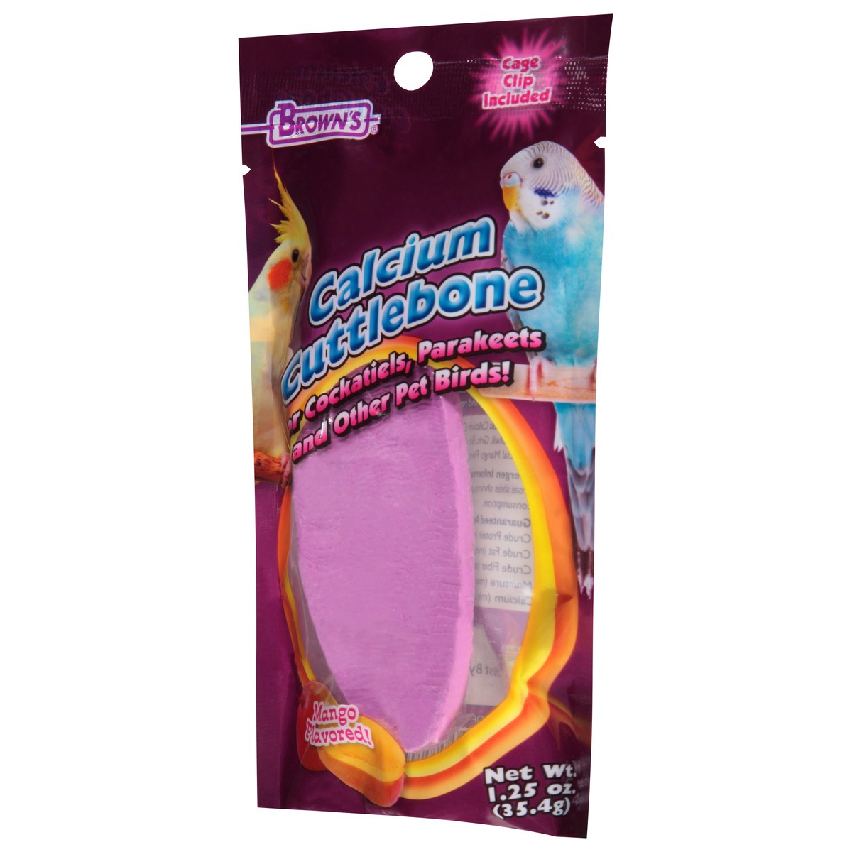 slide 5 of 9, Extreme! Mango Flavored Calcium Cuttlebone 1.25 oz, 1.25 oz