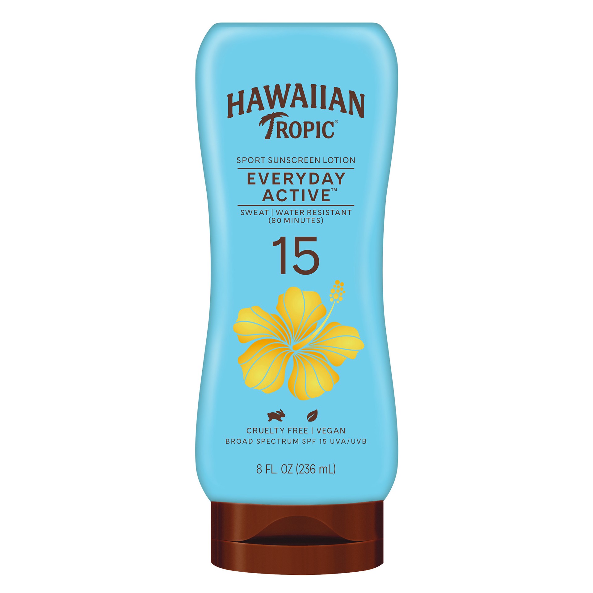 slide 1 of 6, Hawaiian Tropic Island Sport Broad Spectrum SPF 15 Ultra Light Light Tropical Scent High Performance Sunscreen 8 oz, 8 oz