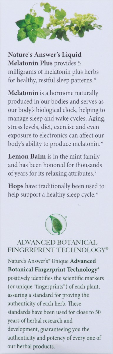 slide 7 of 9, Nature's Answer 5 mg Natural Vanilla and Orange Cream Liquid + Melatonin 2 fl oz, 2 fl oz