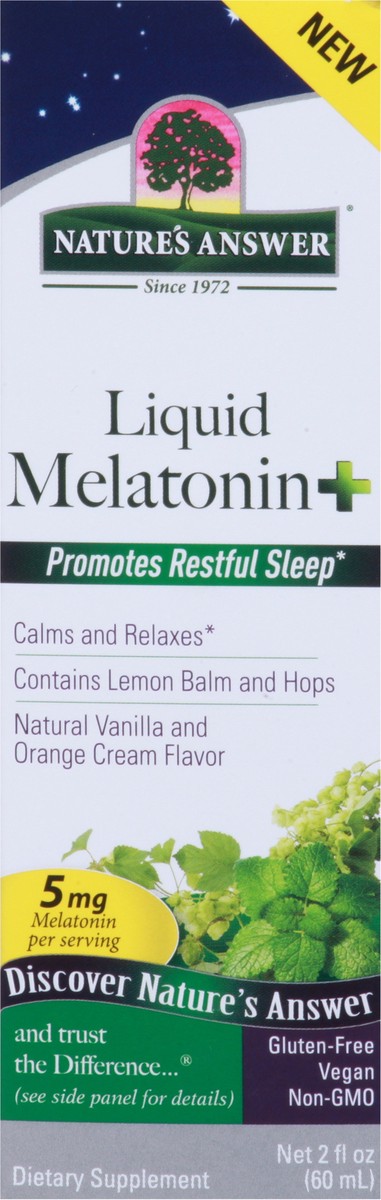 slide 2 of 9, Nature's Answer 5 mg Natural Vanilla and Orange Cream Liquid + Melatonin 2 fl oz, 2 fl oz