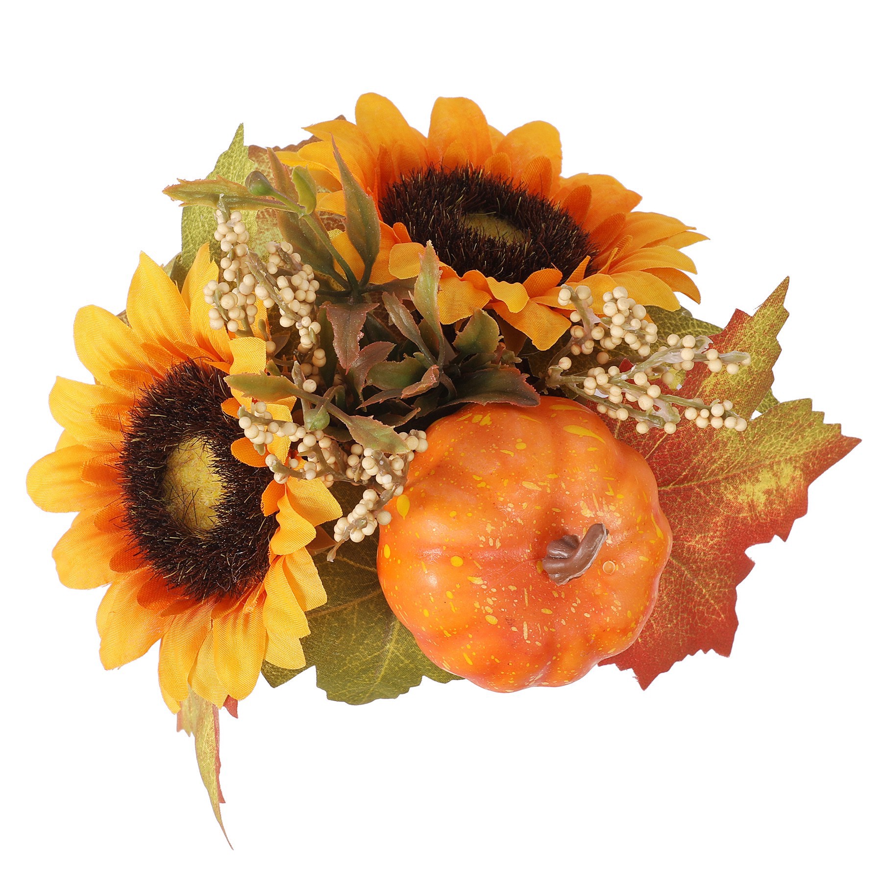 slide 2 of 2, 7" Orange Sunflower In Ceramic Pot By Ashland, 6 in x 6 in x 7 in