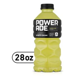 Powerade Lemon Lime, Ion4 Electrolyte Enhanced Fruit Flavored Sports Drink W/ Vitamins B3, B6, And B12, Replenish Sodium, Calcium, Potassium, Magnesium - 28 oz