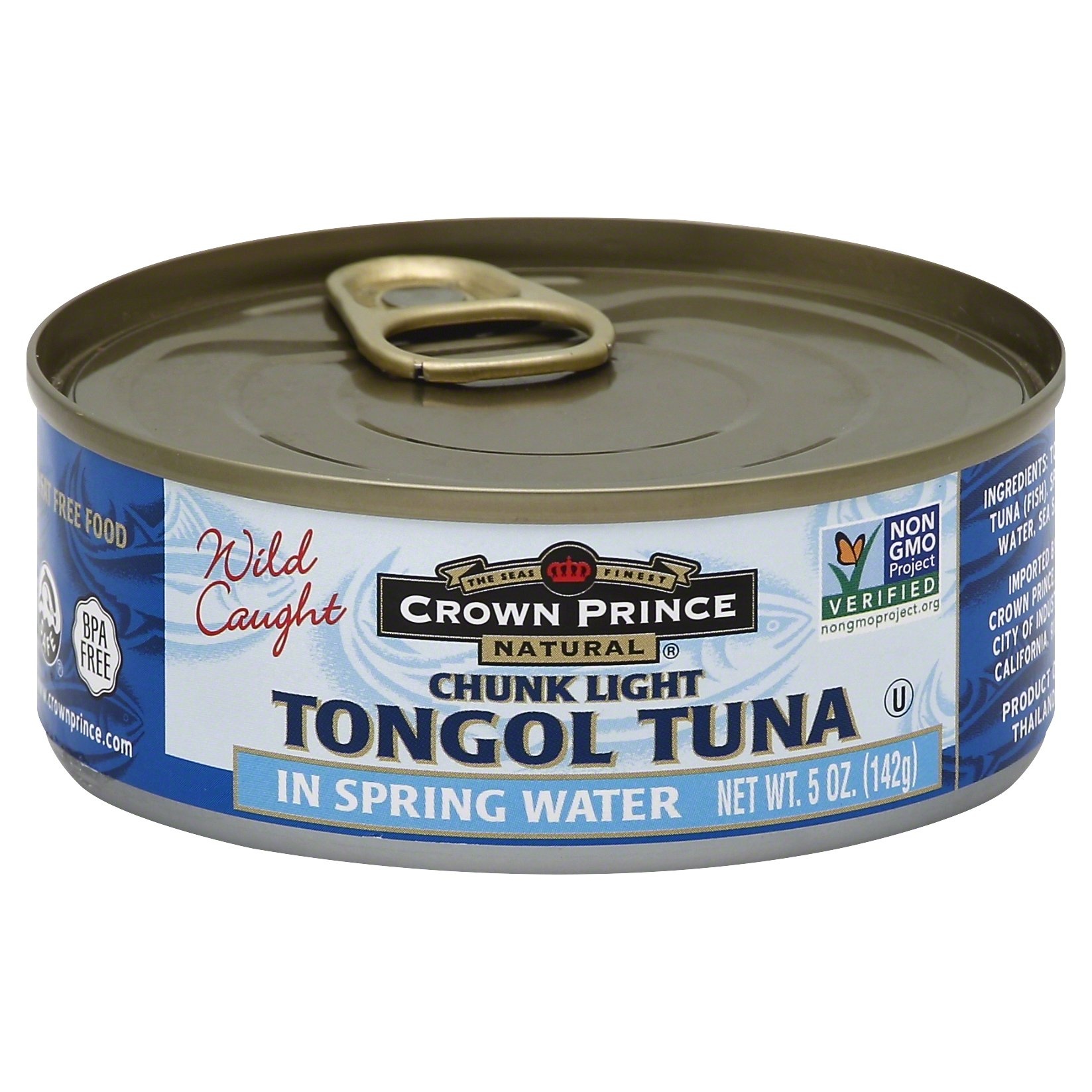 slide 1 of 2, Crown Prince Natural Chunk Light Tongol Tuna In Spring Water, 5 oz