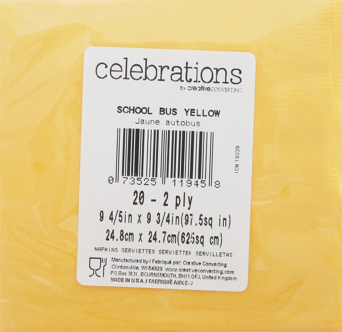 slide 6 of 11, Celebrations Yellow Beverage Napkins, 20 ct