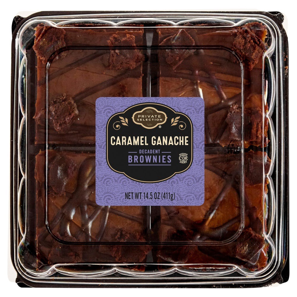 slide 2 of 2, Private Selection Caramel Ganache Decadent Brownies, 14.5 oz