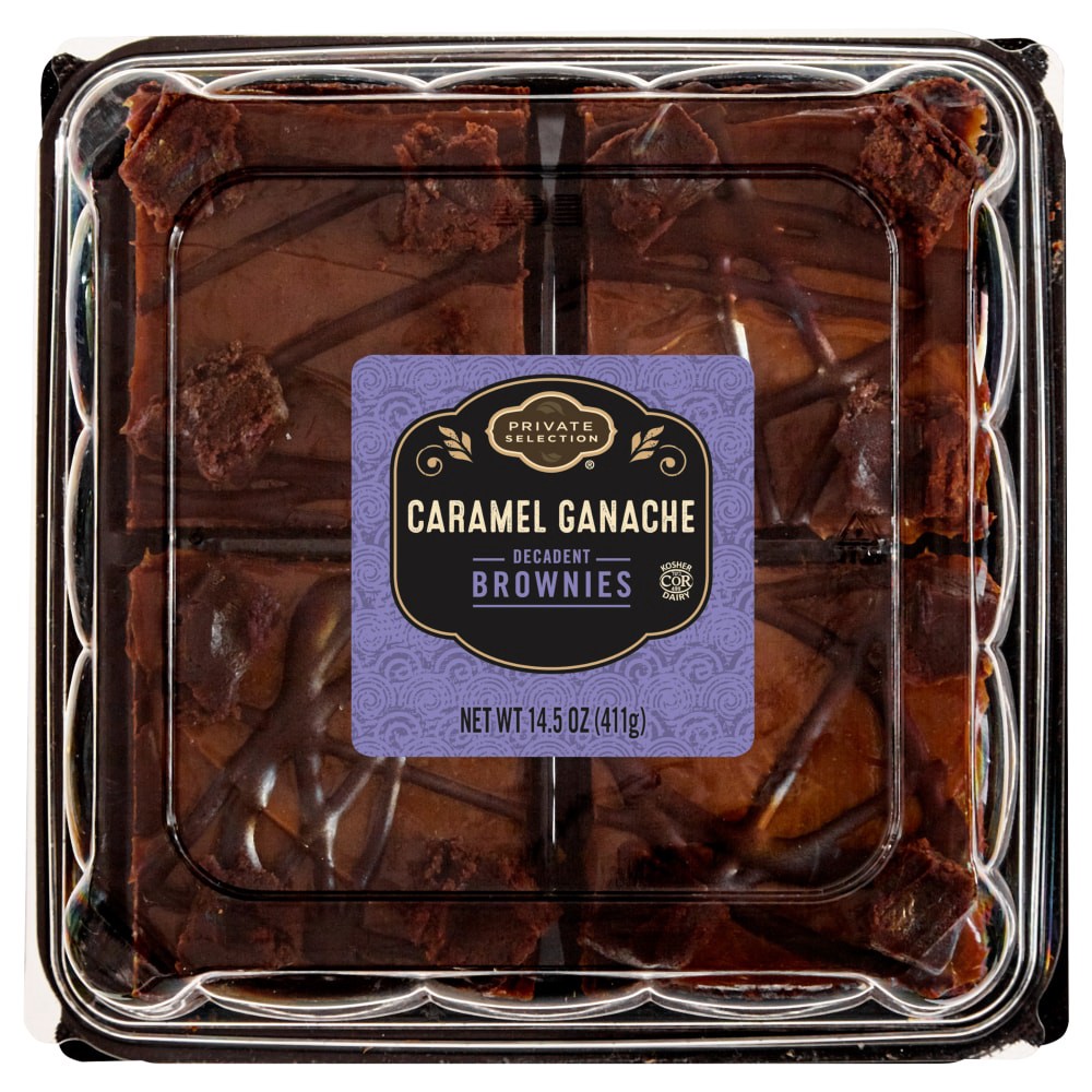slide 1 of 2, Private Selection Caramel Ganache Decadent Brownies, 14.5 oz