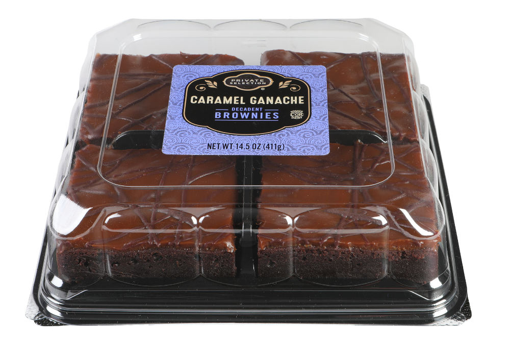 slide 1 of 2, Private Selection Caramel Ganache Decadent Brownies, 14.5 oz