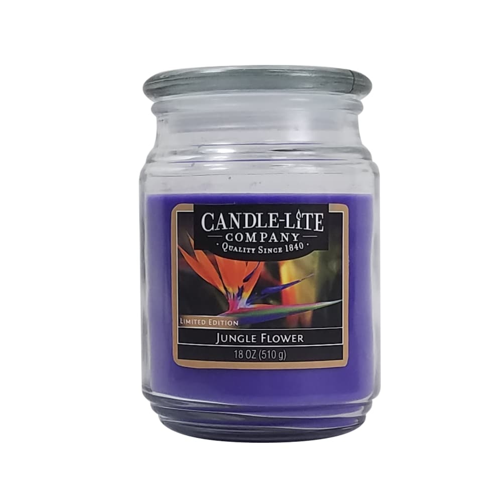 slide 1 of 1, Candle-Lite &nbsp;Jungle Flower Jar, 18 oz