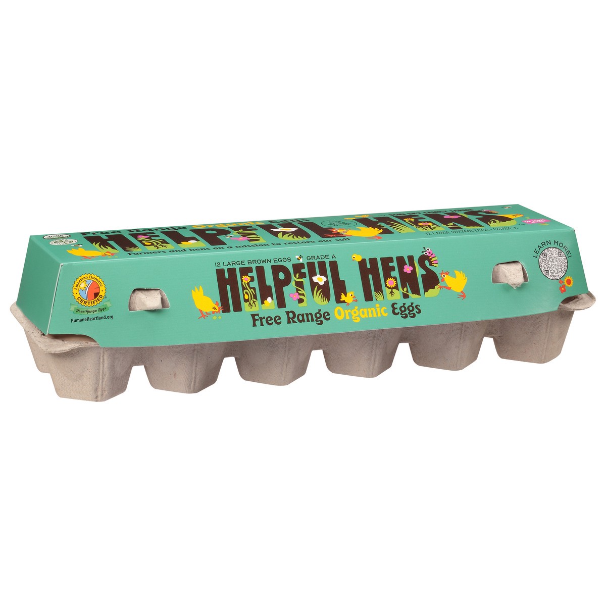 slide 1 of 13, Helpful Hens Large Free Range Organic Brown Eggs - 12 ea, 12 ct