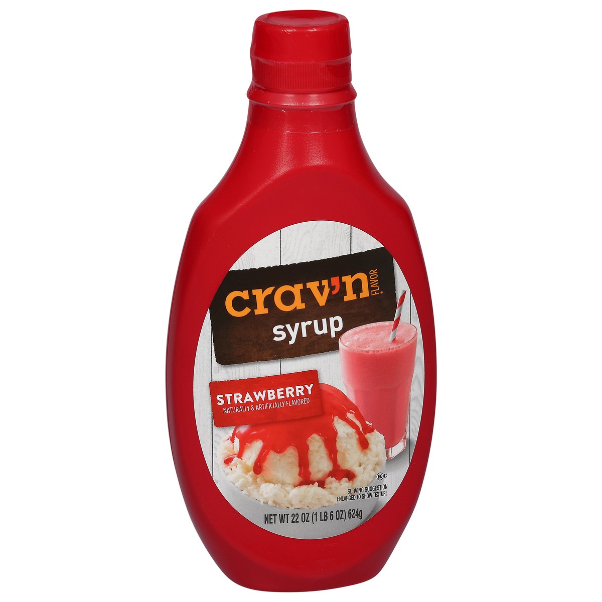 slide 4 of 4, Crav'n Flavor Strawberry Syrup 22 oz, 22 oz