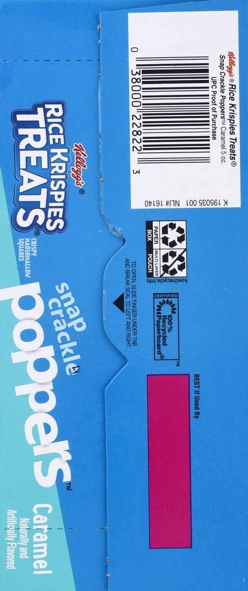 slide 8 of 10, Rice Krispies Treats Snap, Crackle, Poppers Kellogg's Rice Krispies Treats Snap Crackle Poppers Marshmallow Breakfast Bites, Caramel, 5 oz, 5 Count, 5 oz
