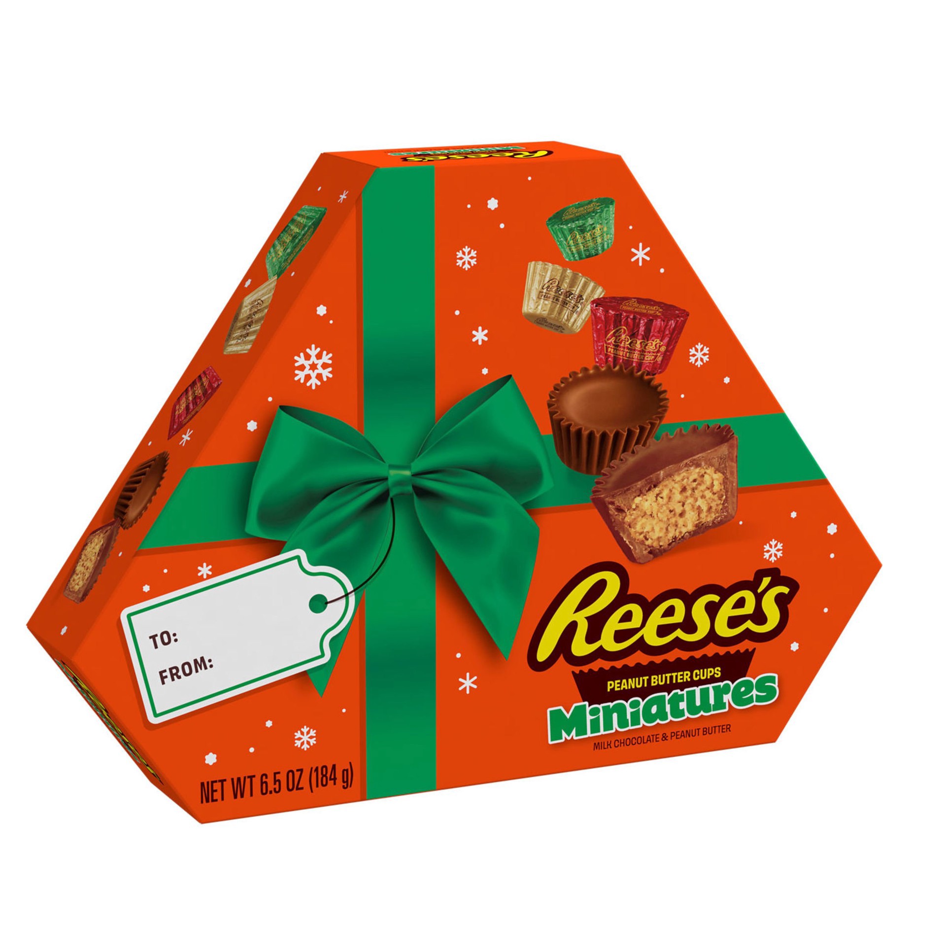 slide 1 of 1, REESE'S Miniatures Milk Chocolate Peanut Butter Cups, Christmas Candy Gift Box, 6.5 oz, 6.5 oz