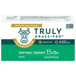 Truly Grass Fed Salted Natural Creamy Cultured Butter Sticks - 4 ct