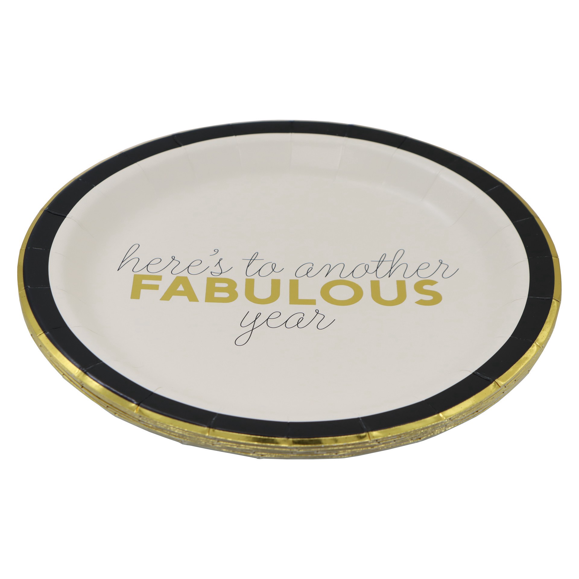 slide 2 of 2, 9" Fabulous Year Dinner Plates, 8ct. By Celebrate It, 8 ct