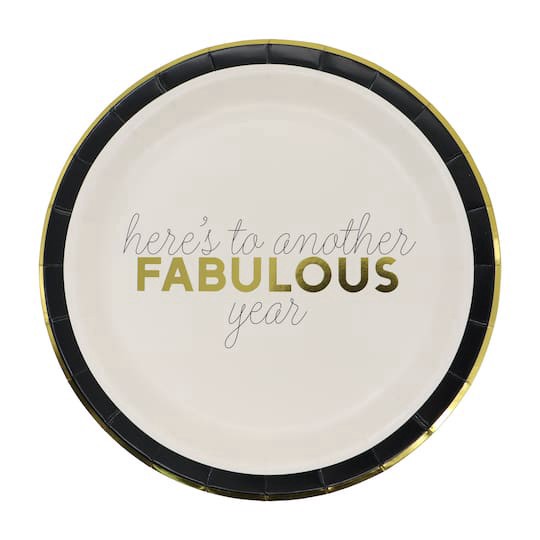 slide 1 of 2, 9" Fabulous Year Dinner Plates, 8ct. By Celebrate It, 8 ct