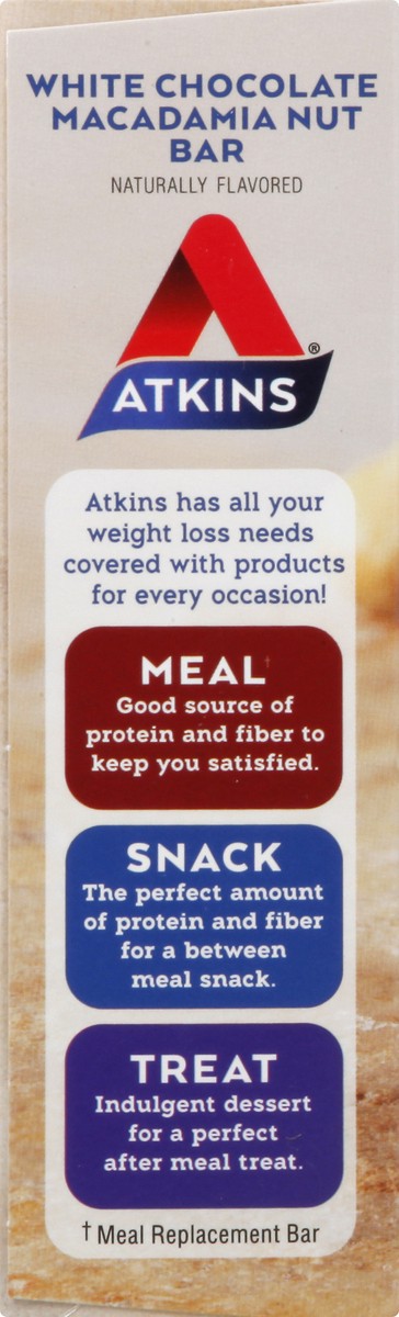 slide 7 of 9, Atkins White Chocolate Snack Bar 5Pk, 7.05 oz