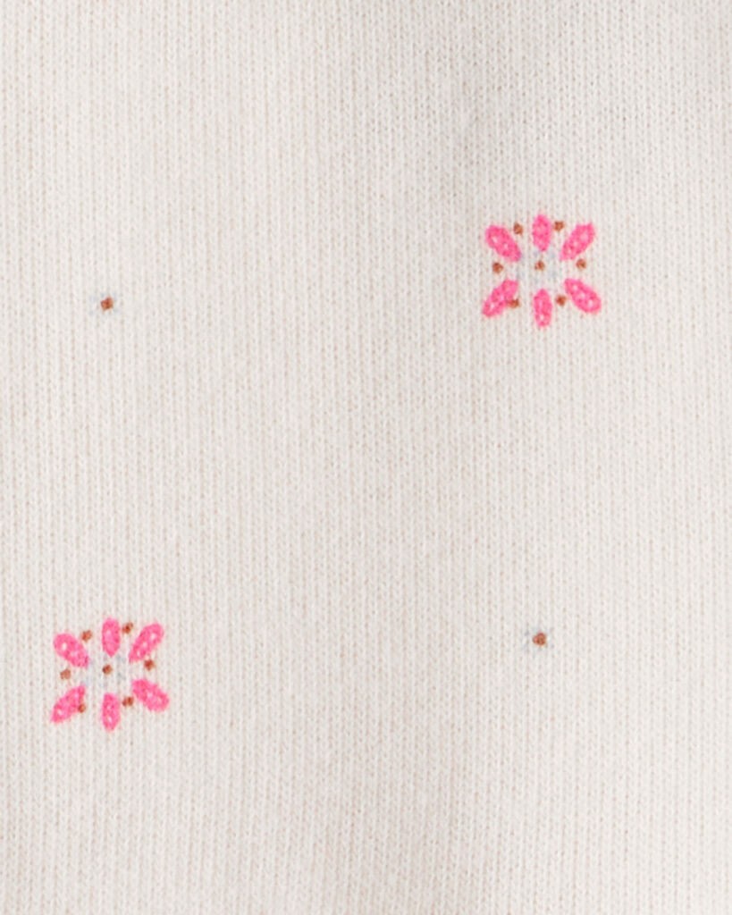 slide 6 of 6, Carter's Carters Baby Girl 2-Piece Floral Motif Sherpa Long-Sleeve Dress Set - White/Pink Pink/White 18M, 2 pc