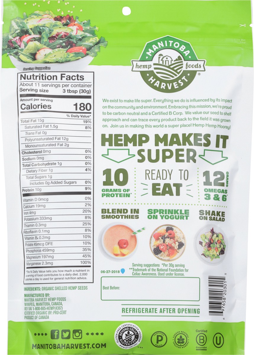 slide 7 of 12, Manitoba Harvest Organic Hemp Hearts Shelled Hemp Seeds, 12 oz