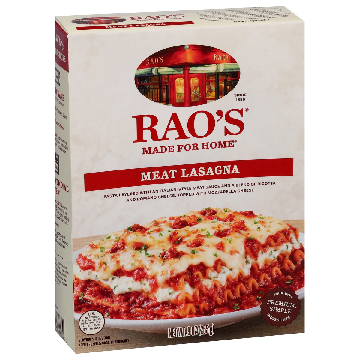 slide 3 of 4, Rao's Made for Home Meat Lasagna 9 oz, 9 oz