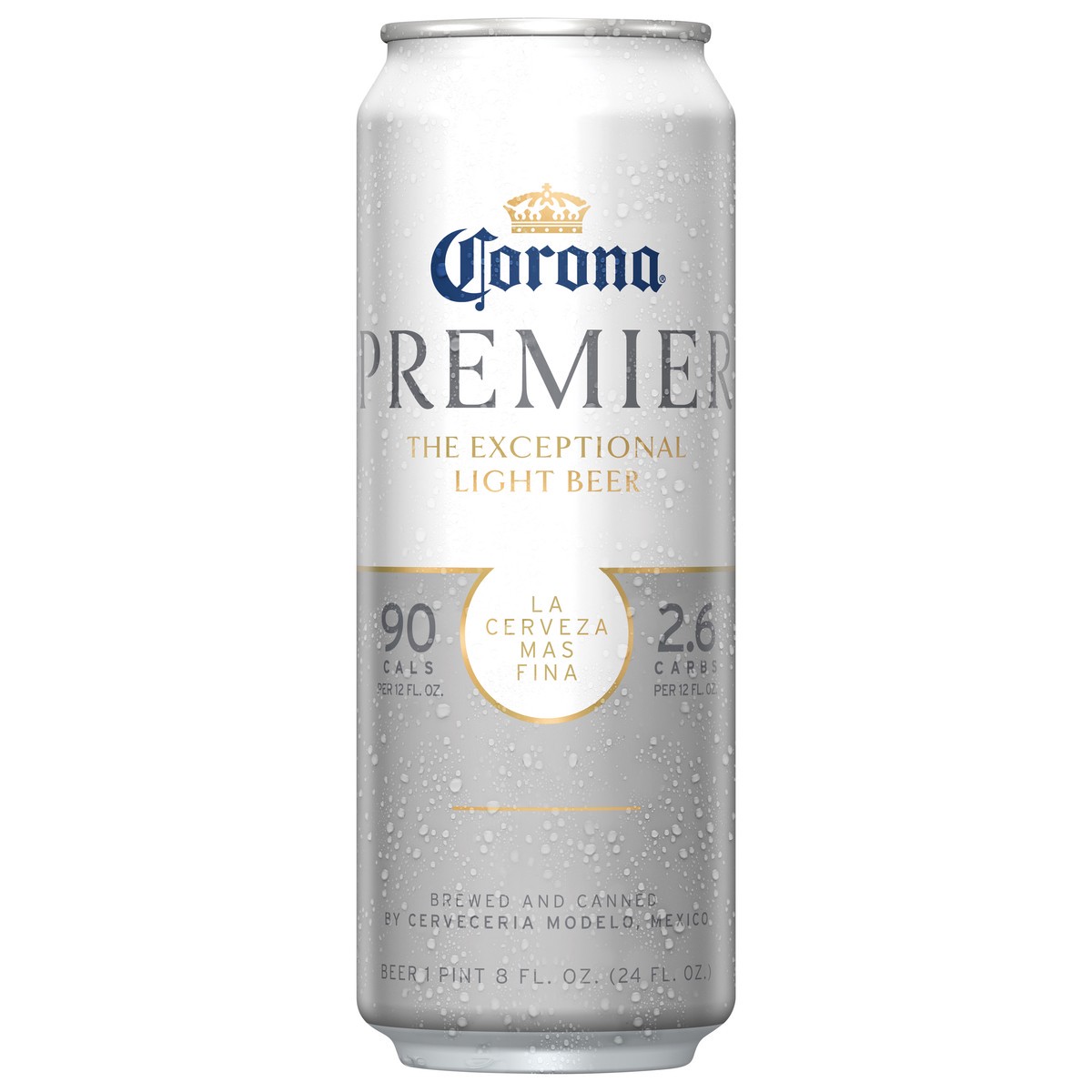 slide 1 of 5, Corona Premier Mexican Lager Light Beer, 24 fl oz Can, 4.0% ABV, 24 fl oz