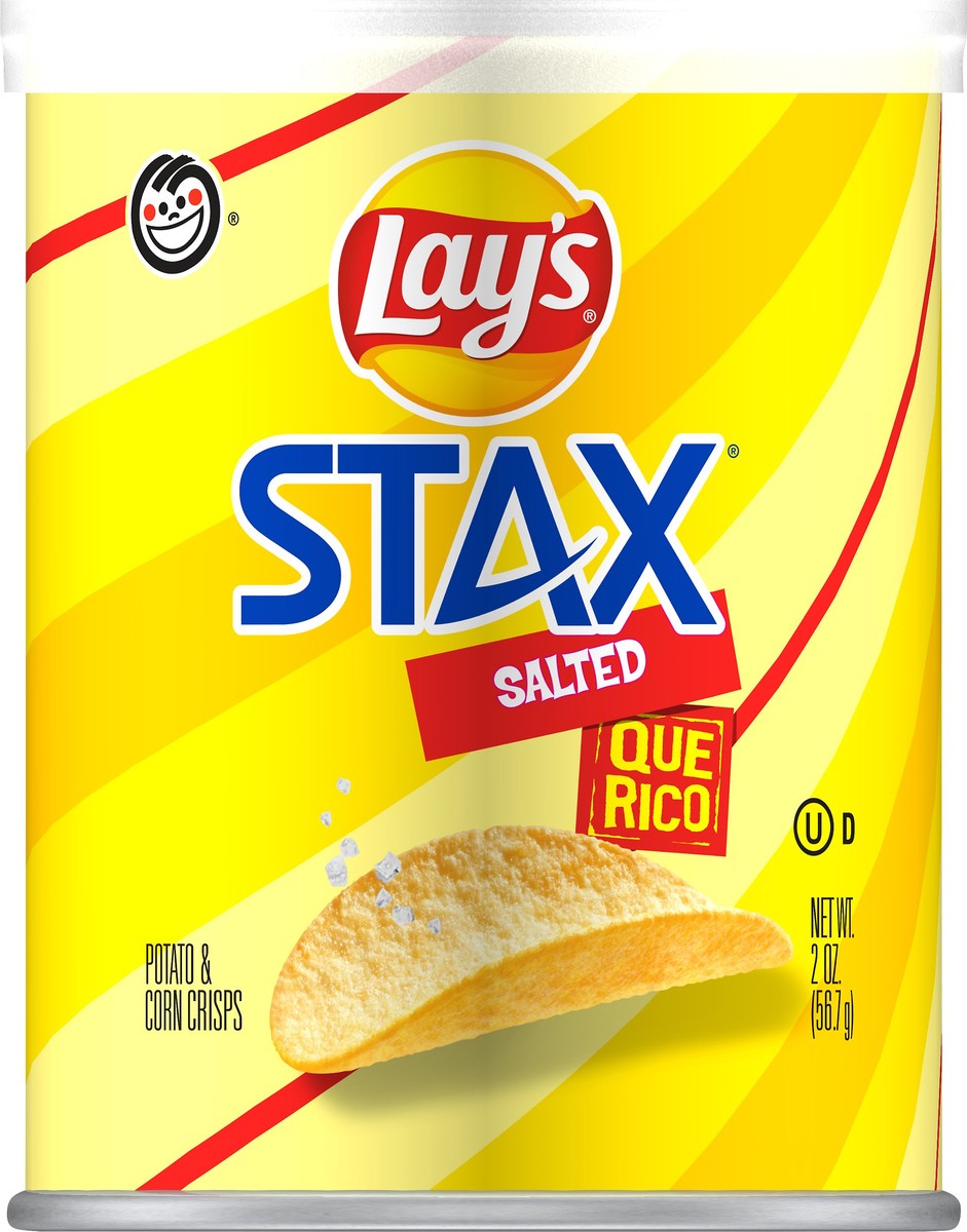 slide 2 of 11, Lay's Stax Salted Potato & Corn Crisps 2 oz, 2 oz