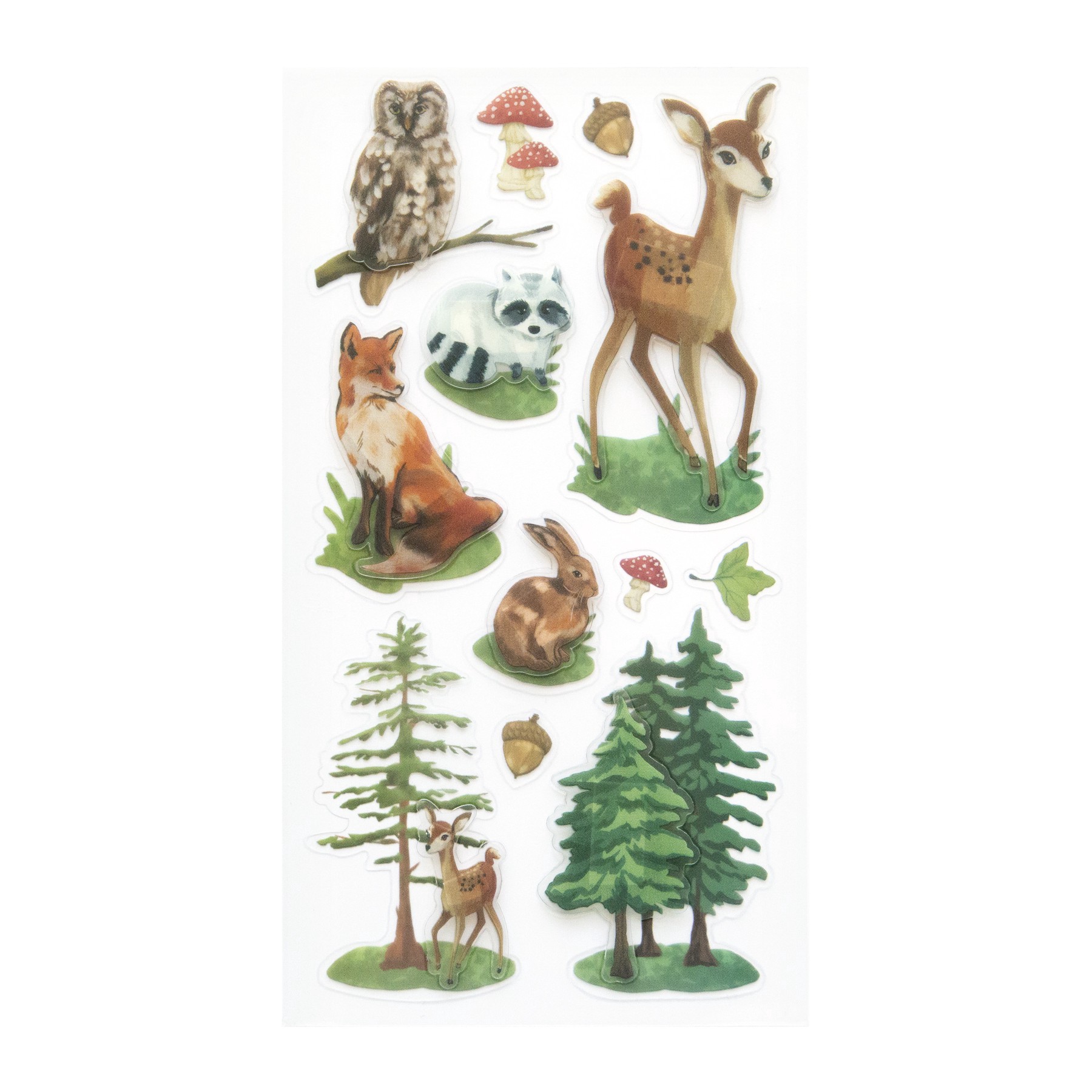 slide 2 of 5, Woodland Animal Stickers By Recollections, 3.875 in x 7 in