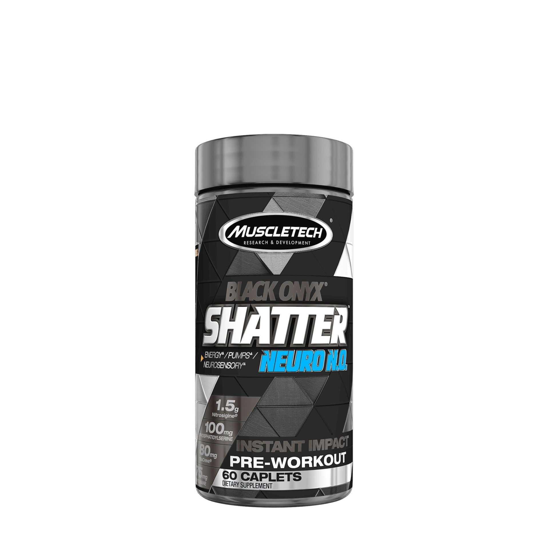 slide 1 of 1, MuscleTech Shatter Neuro N.O. Black Onyx - 60 ct, 60 ct