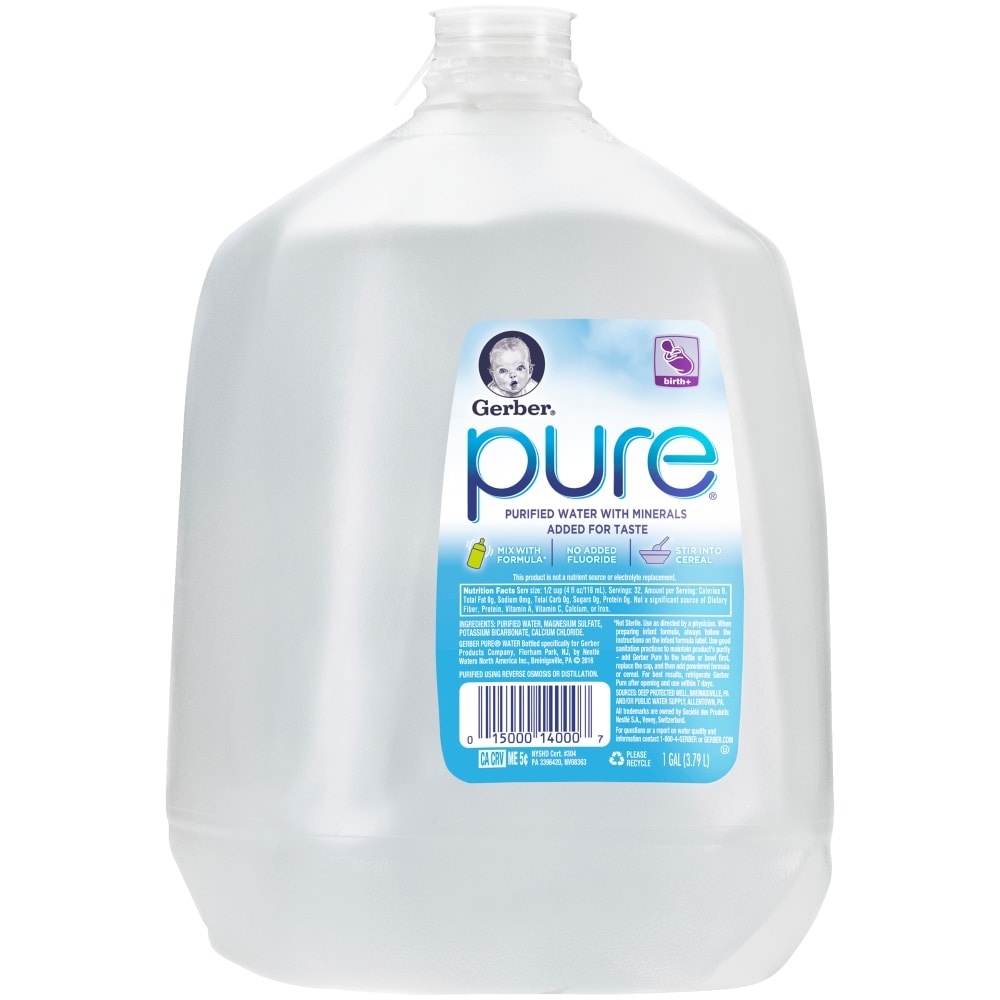 slide 1 of 1, Gerber Water, Purified, Birth+, 1 gal