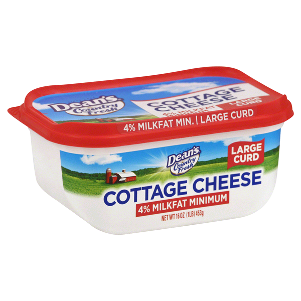 slide 1 of 1, Dean's Country Fresh 4% Milkfat Large Curd Cottage Cheese, 16 oz