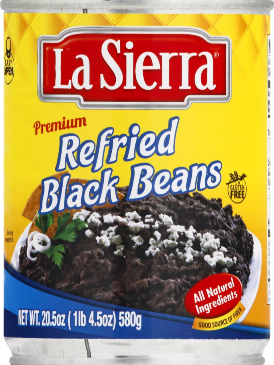 slide 1 of 9, La Sierra Premium Refried Black Beans 20.5 oz, 20.5 oz