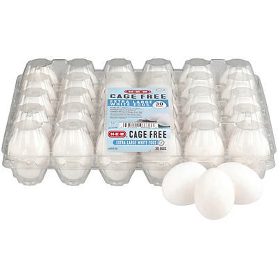 slide 1 of 1, H-E-B Grade AA Cage Free Extra Large White Eggs, 30 ct