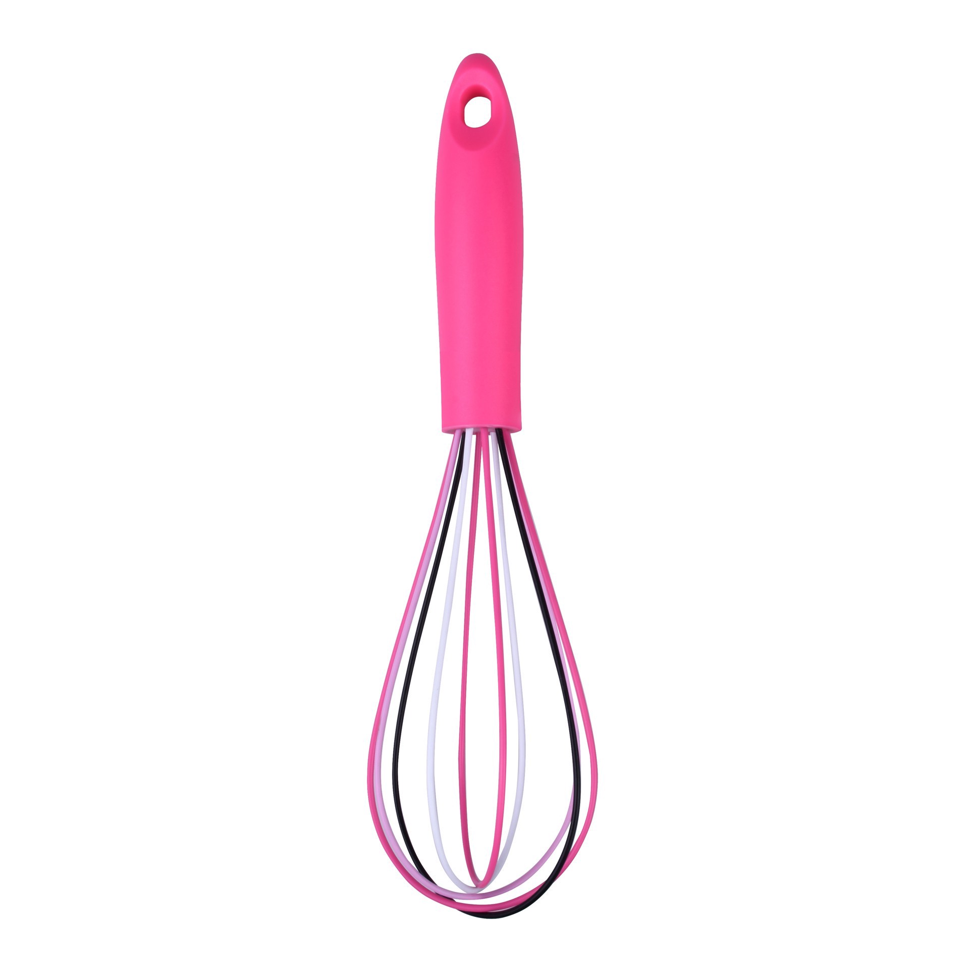 slide 3 of 4, Mini Pink Silicone Whisk By Makery, 8 in