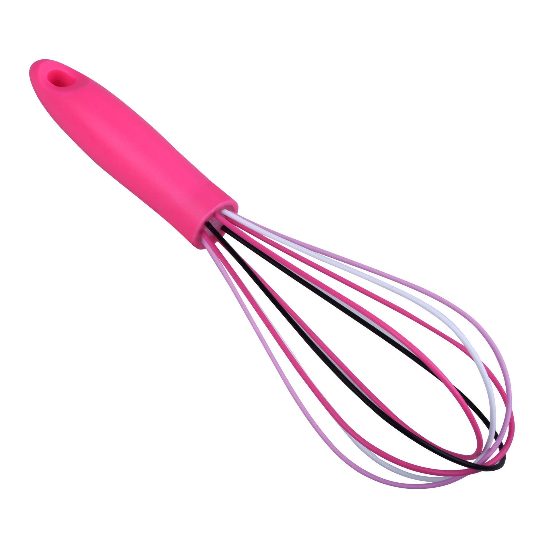 slide 4 of 4, Mini Pink Silicone Whisk By Makery, 8 in
