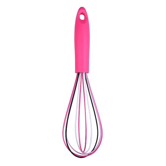 slide 1 of 4, Mini Pink Silicone Whisk By Makery, 8 in