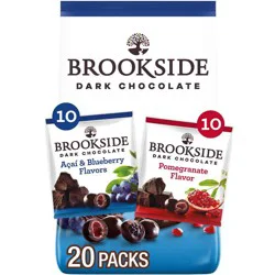 BROOKSIDE Assorted Fruit Flavored Dark Chocolate Snacking Chocolate Bag, 14 oz (20 Count)