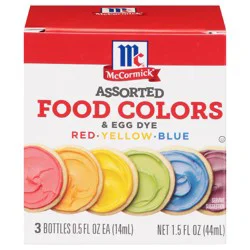 McCormick Assorted Food Colors & Egg Dye, 1.5 fl oz