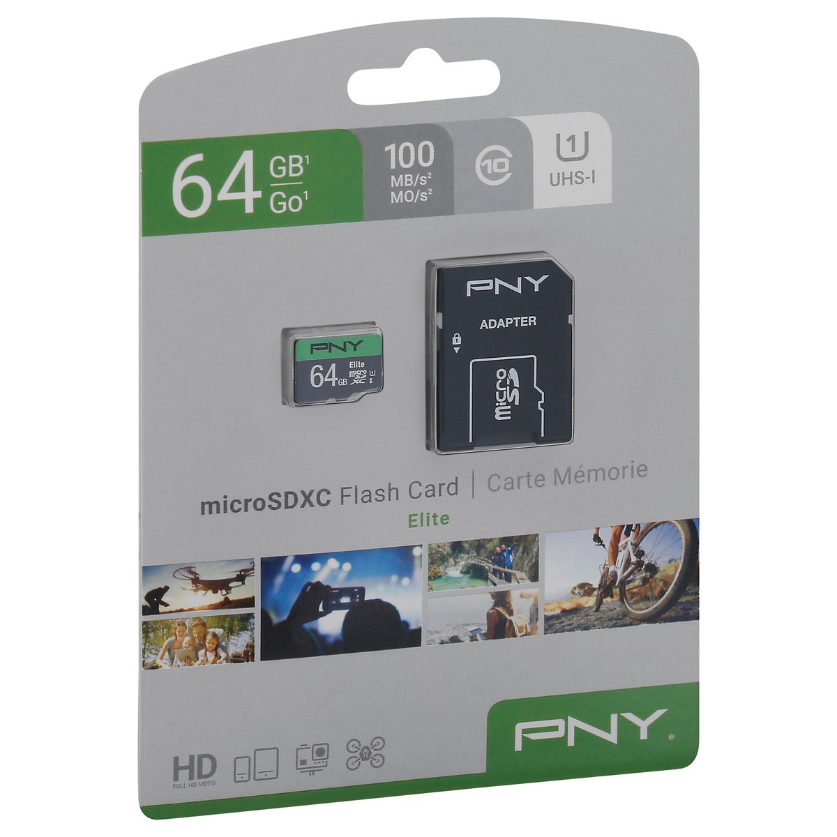 slide 9 of 9, PNY 64 GB Elite MicroSDXC Flash Card 1 ea Card, 1 ct
