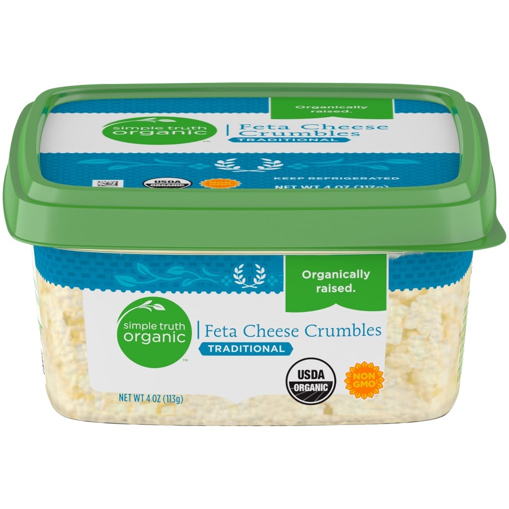 slide 1 of 1, Simple Truth Organic Feta Crumbles, 4 oz