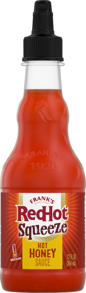 slide 4 of 13, Frank's RedHot Hot Honey Squeeze Hot Sauce, 12 fl oz, 12 fl oz