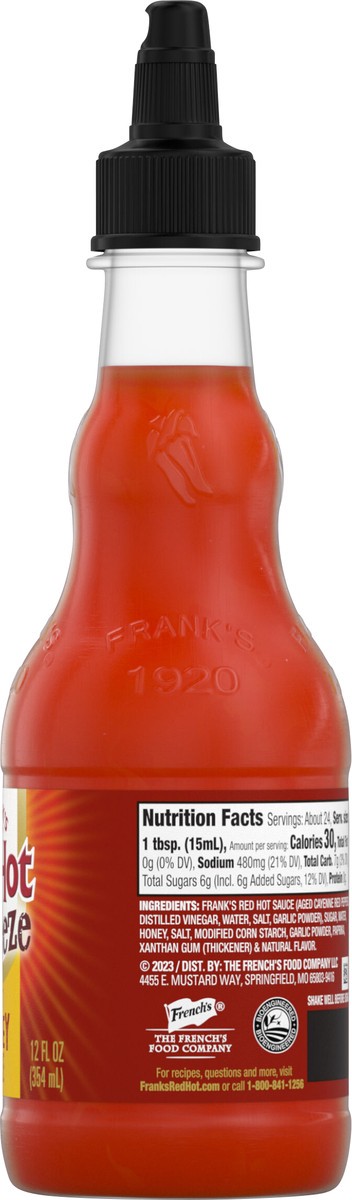 slide 5 of 13, Frank's RedHot Hot Honey Squeeze Hot Sauce, 12 fl oz, 12 fl oz