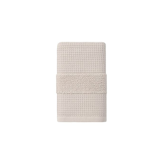 slide 1 of 2, Haven Organic Cotton Waffle & Terry Hand Towel - Pumice Stone, 1 ct