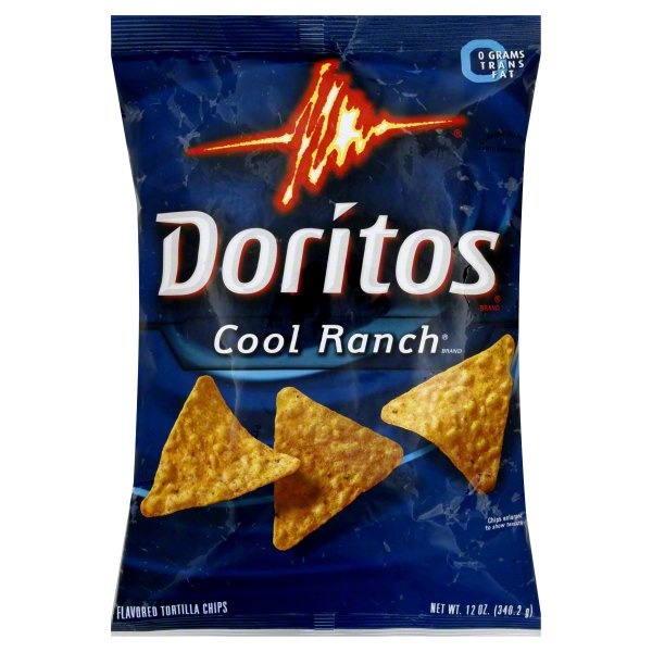 slide 1 of 1, Doritos Tortilla Chips, Cool Ranch, 12 oz