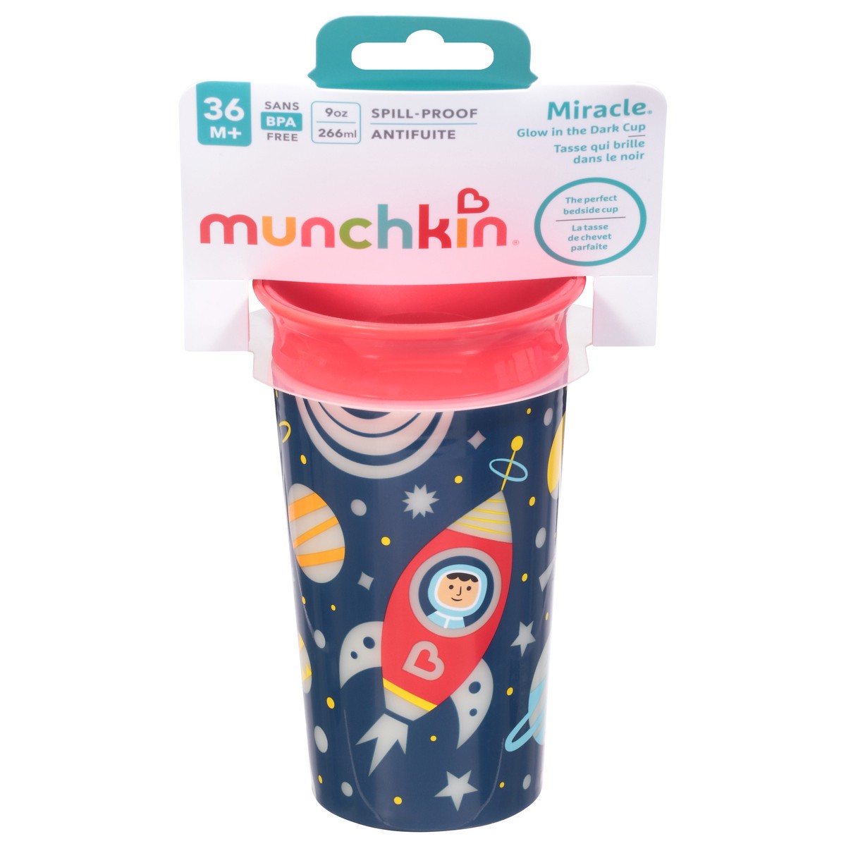 slide 1 of 9, Munchkin Miracle 9 Ounce Glow in the Dark Cup 1 ea, 1 ct