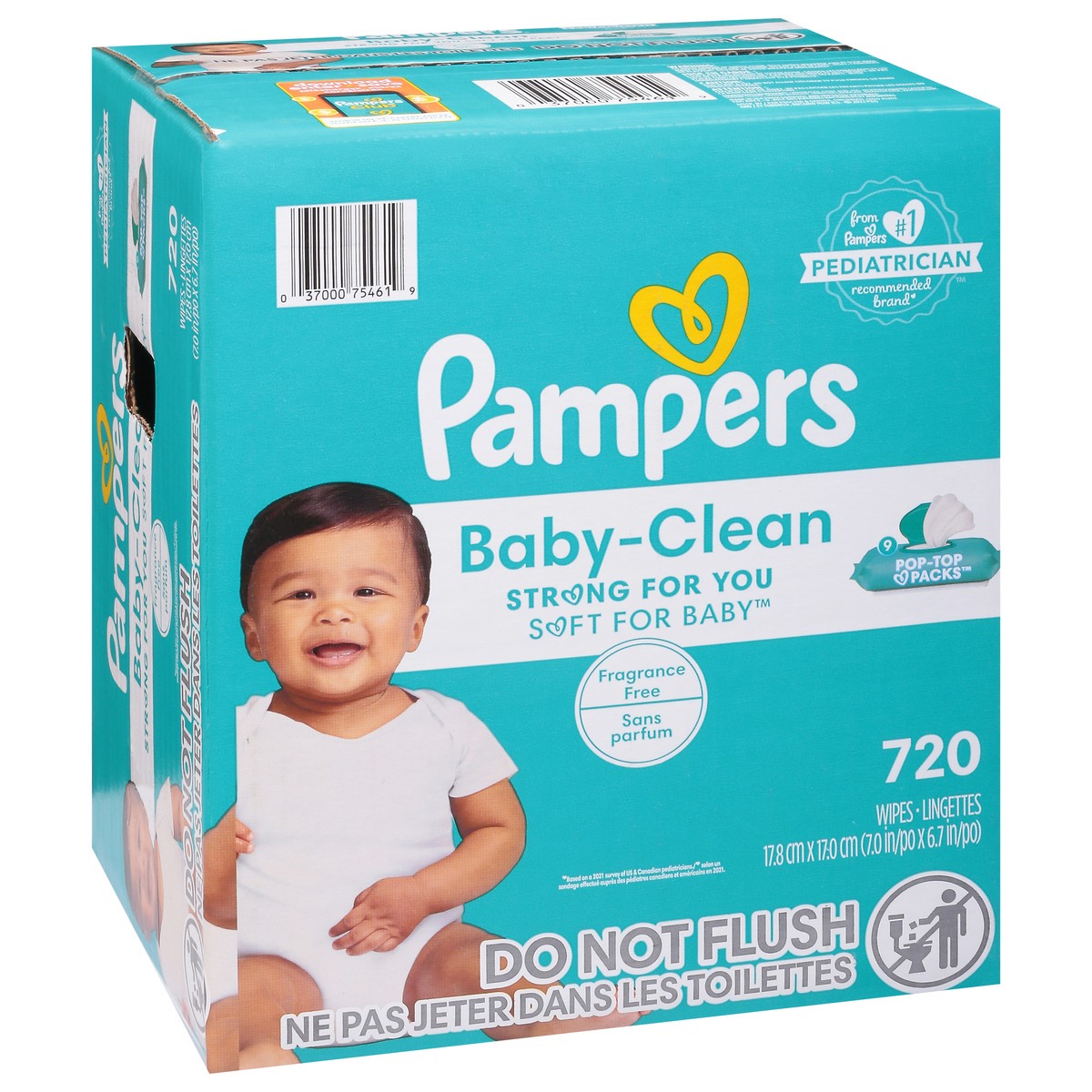 slide 2 of 10, Pampers Baby-Clean Fragrance Free Wipes 720 ea, 9 ct
