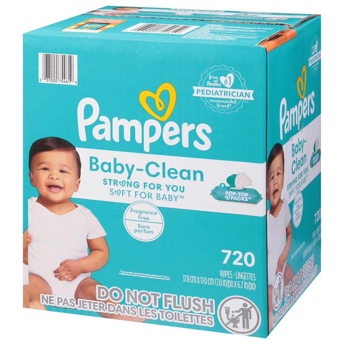 slide 3 of 10, Pampers Baby-Clean Fragrance Free Wipes 720 ea, 9 ct