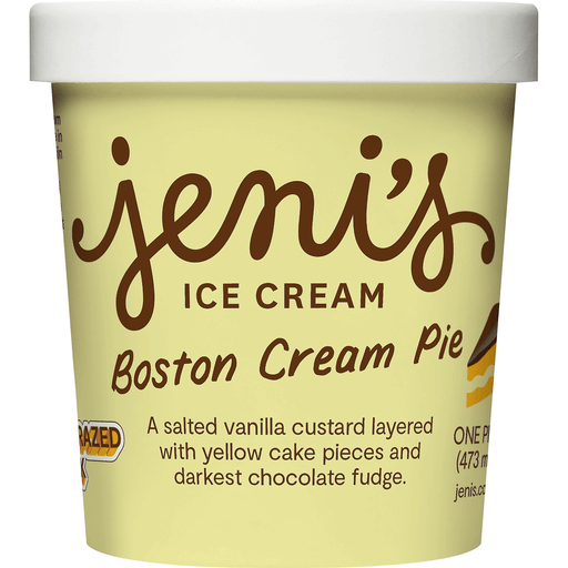 slide 1 of 1, Jeni's Ice Cream Boston Cream Pie, 1 pint