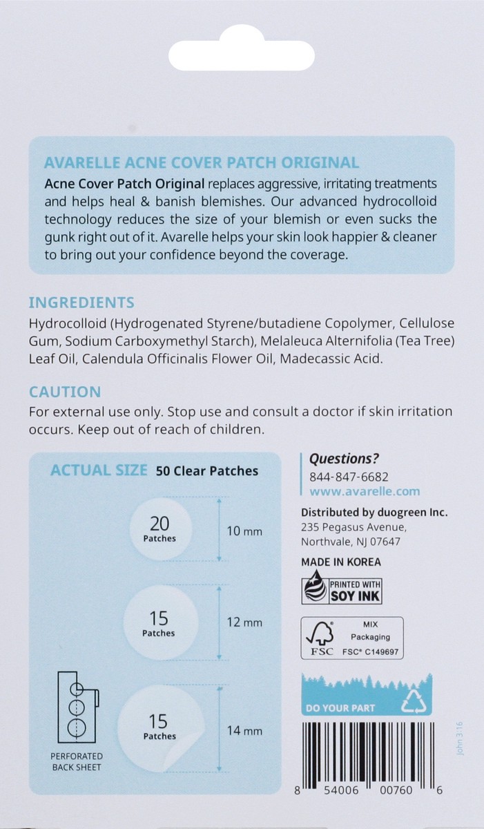 slide 4 of 9, Avarelle Original Acne Cover Patch 50 ea, 50 ct
