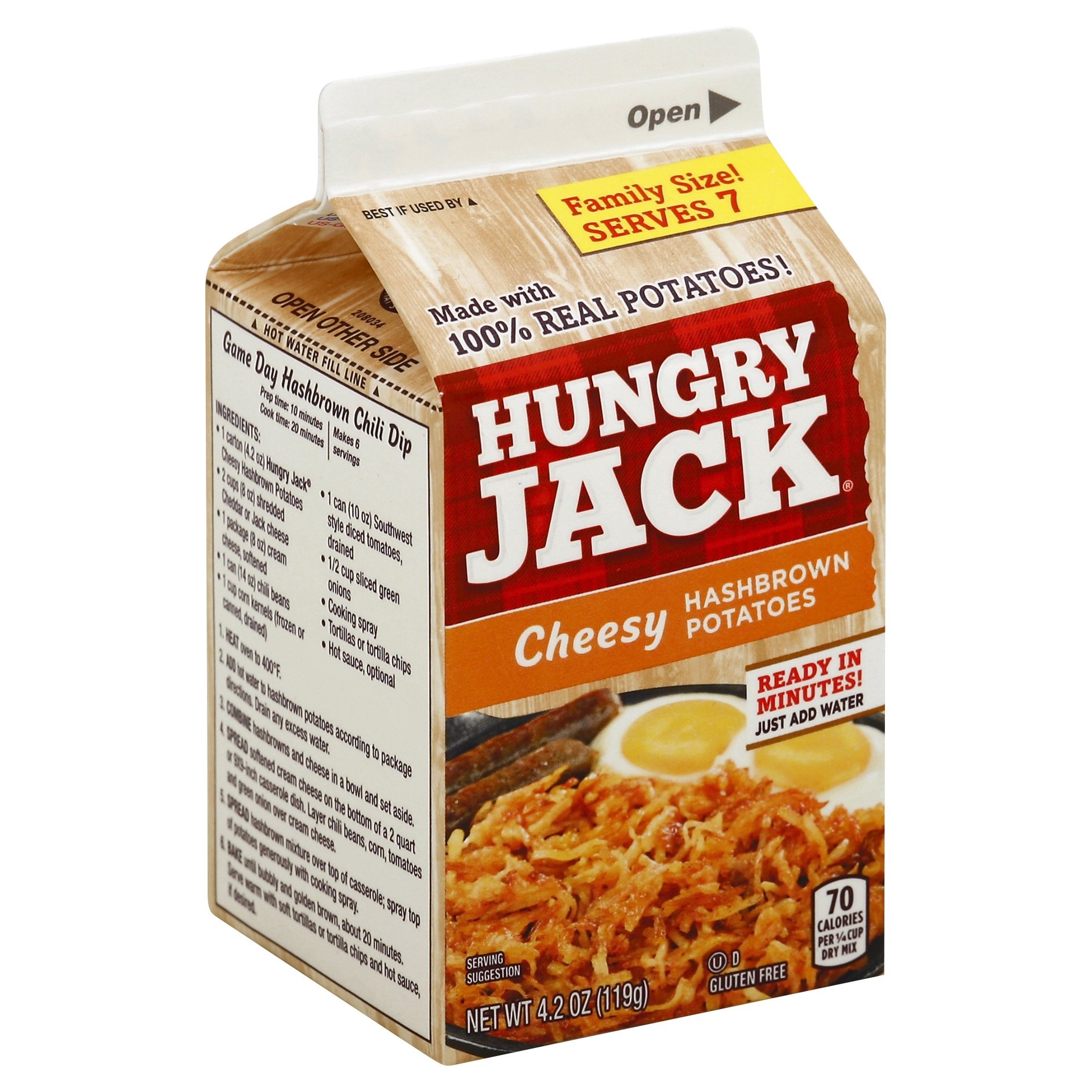 slide 1 of 6, Hungry Jack Hashbrown Potatoes Cheesy, 4.2 oz