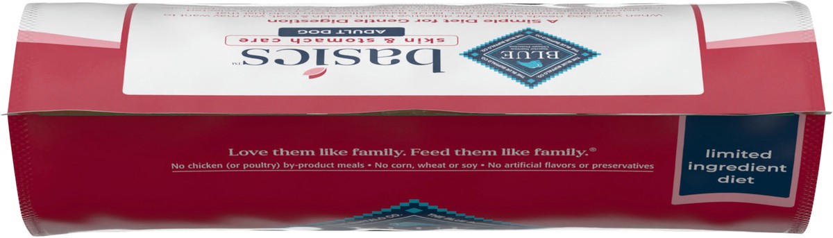 slide 7 of 9, Blue Buffalo Blue Basics Limited Ingredient Grain Free Salmon & Potato Adult Dog Food, 22 lb