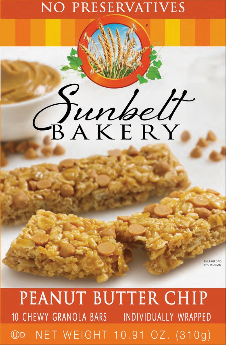 slide 6 of 9, Sunbelt Bakery Chewy Peanut Butter Chip Granola Bars 10 10 ea Box, 10 ct